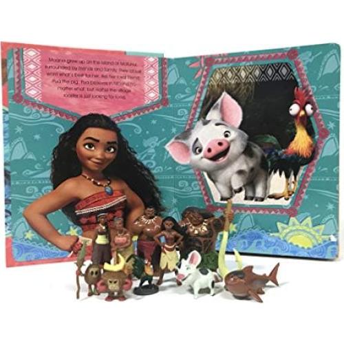 Disney Moana My Busy Books - Storybook, 10 figurines, playmat