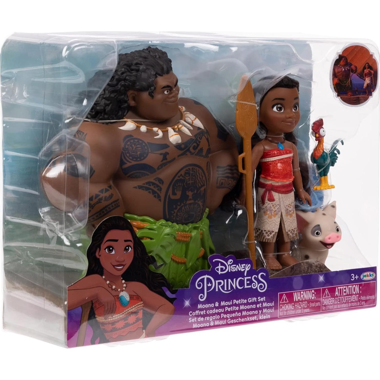 Conjunto de Muñecas Moana y Maui Disney Princess - 15 cm y 20 cm