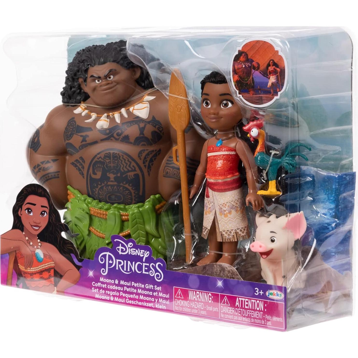 Conjunto de Muñecas Moana y Maui Disney Princess - 15 cm y 20 cm