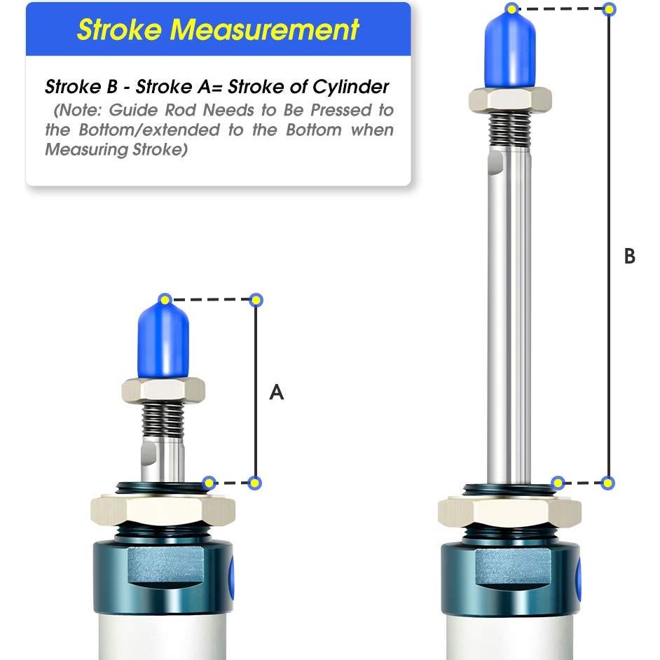 Cilindro de Aire TAILONZ 25mm Diámetro 125mm Carrera Doble