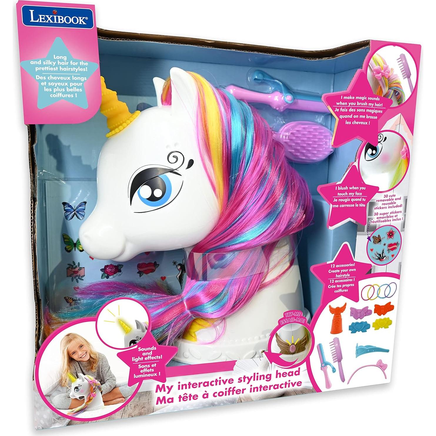 Cabeza de Estilización de Cabello Unicornio Lexibook SHUNI