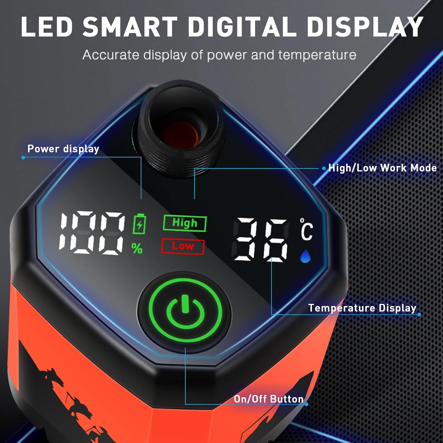 Ducha de Camping MIAOKE Portátil 7800mAh con Pantalla Digital