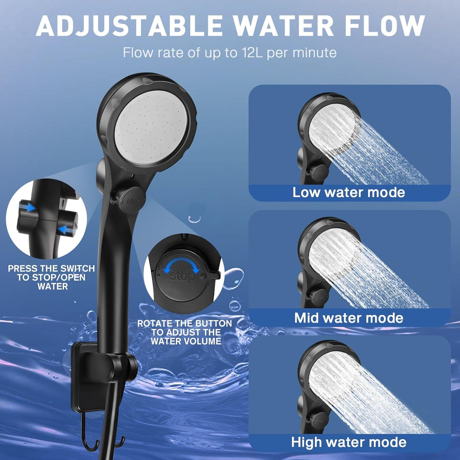 Ducha de Camping MIAOKE Portátil 7800mAh con Pantalla Digital