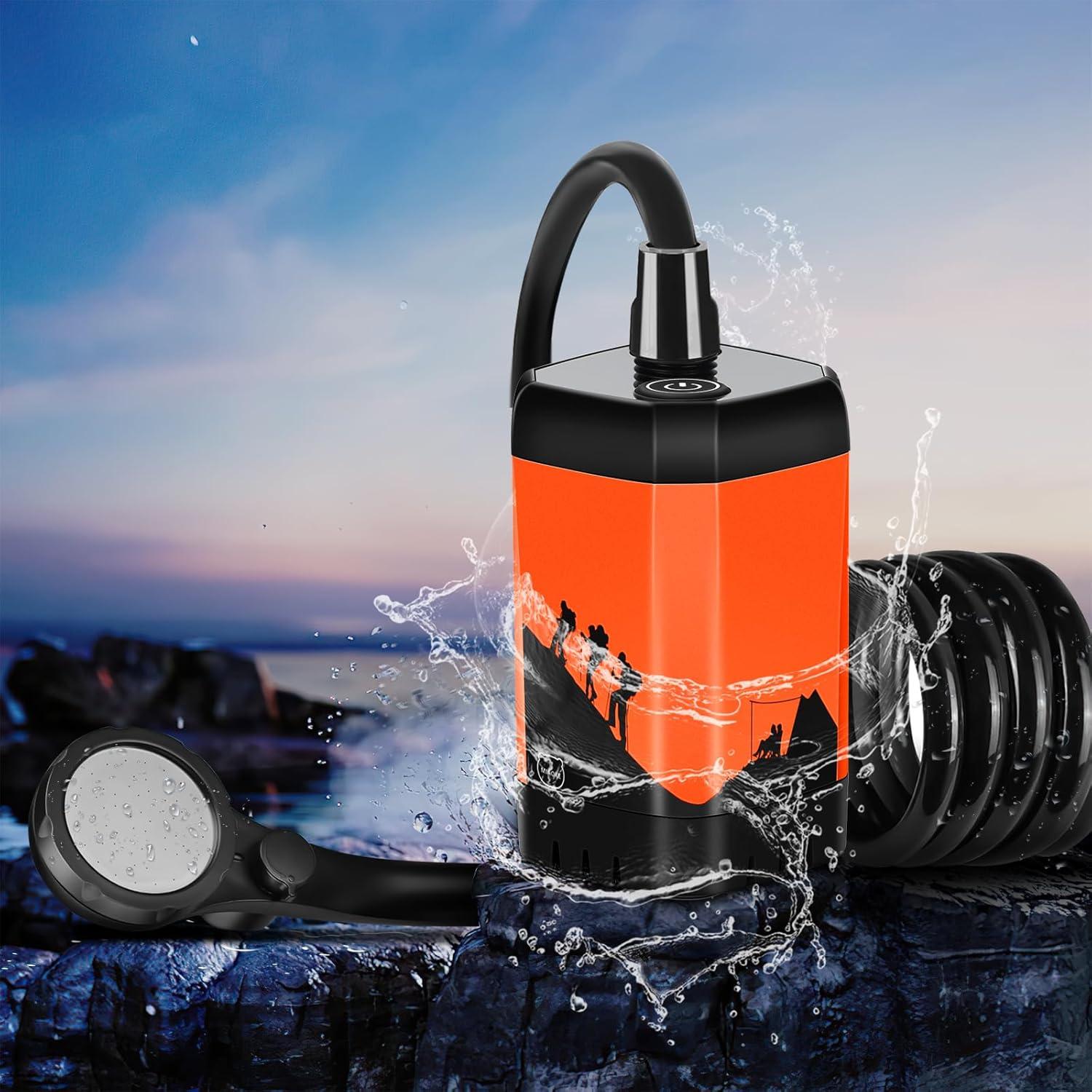 Ducha de Camping MIAOKE Portátil 7800mAh con Pantalla Digital