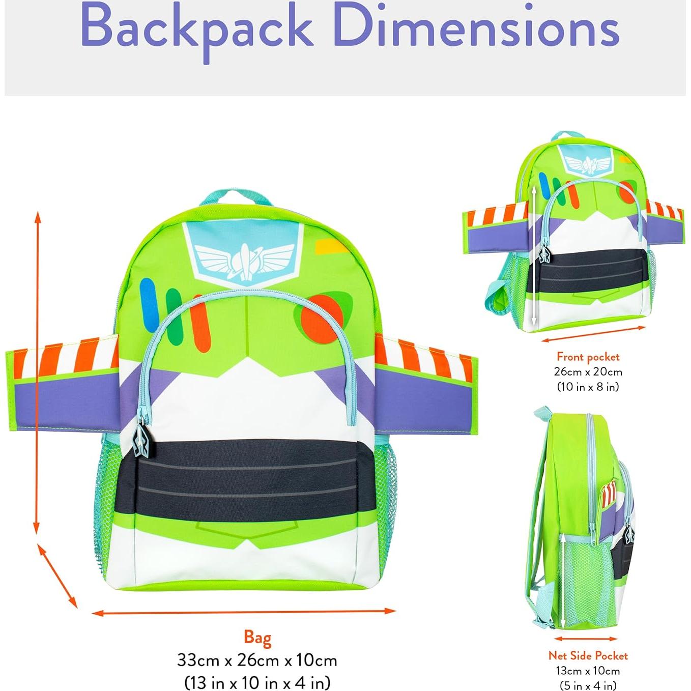 Mochila Disney Toy Story Buzz Lightyear Niños Verde 33x28x8cm