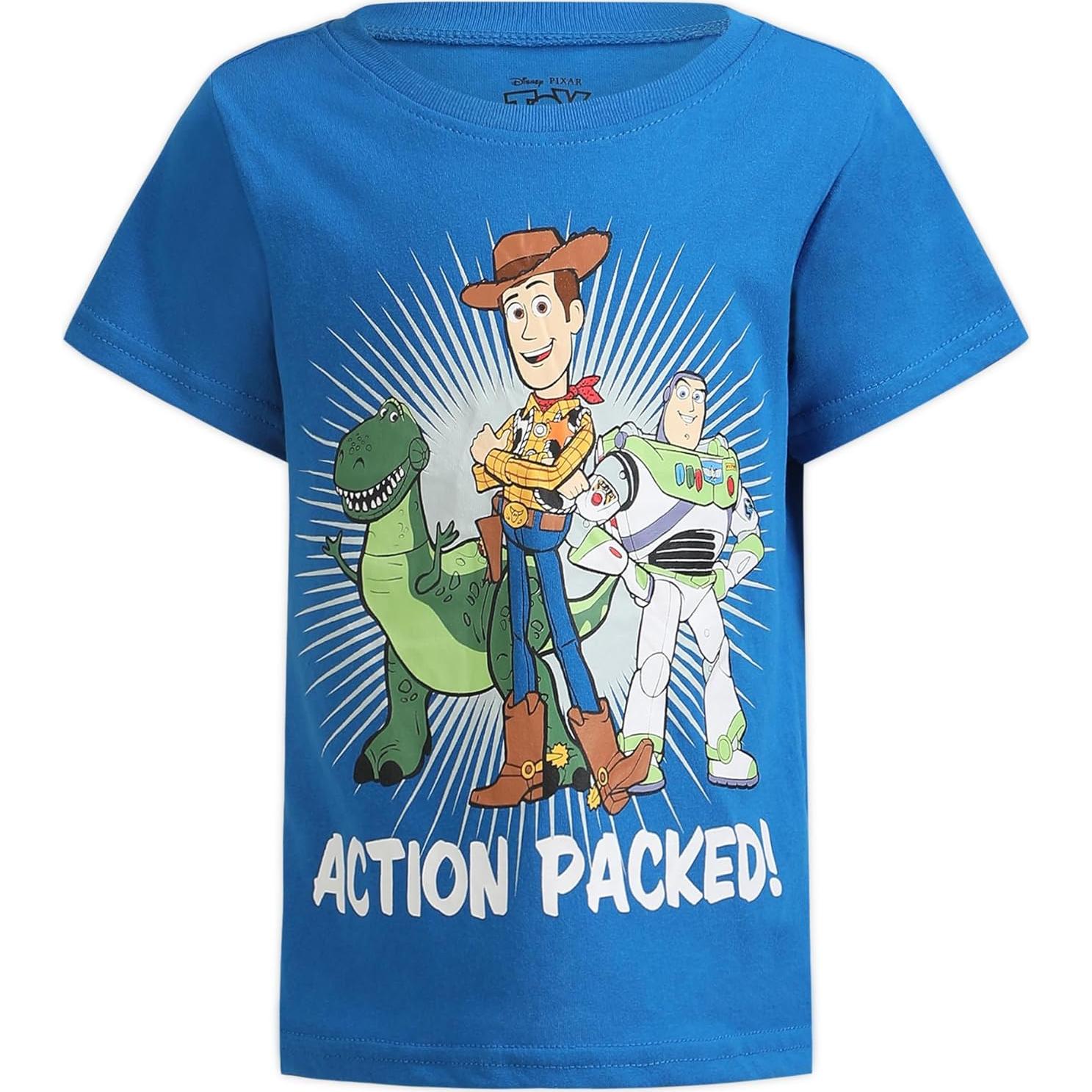 Camisetas de Manga Corta Disney Toy Story Paquete de 4 Niños