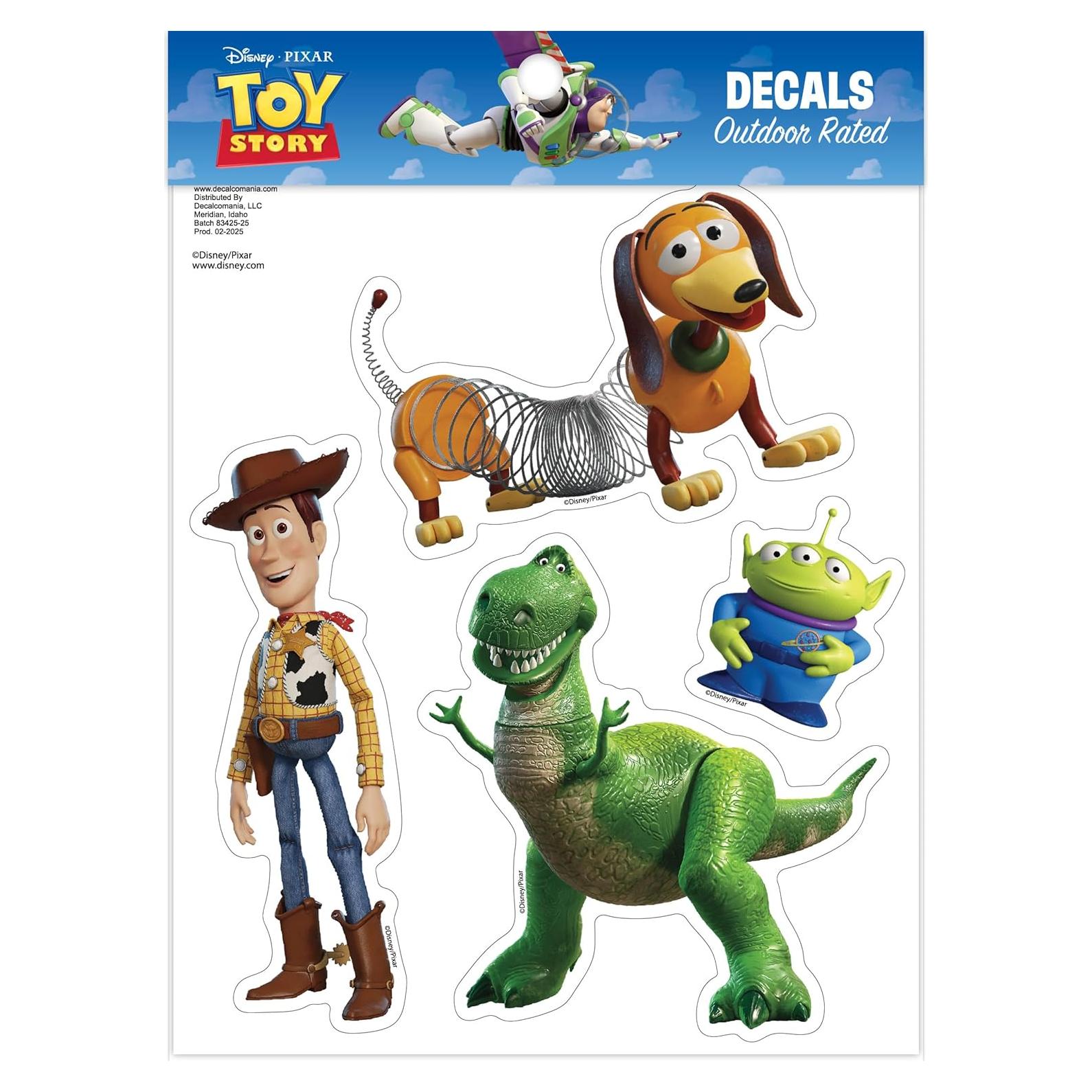 Set de 4 Calcomanías Toy Story Disney Woody Rex Slinky