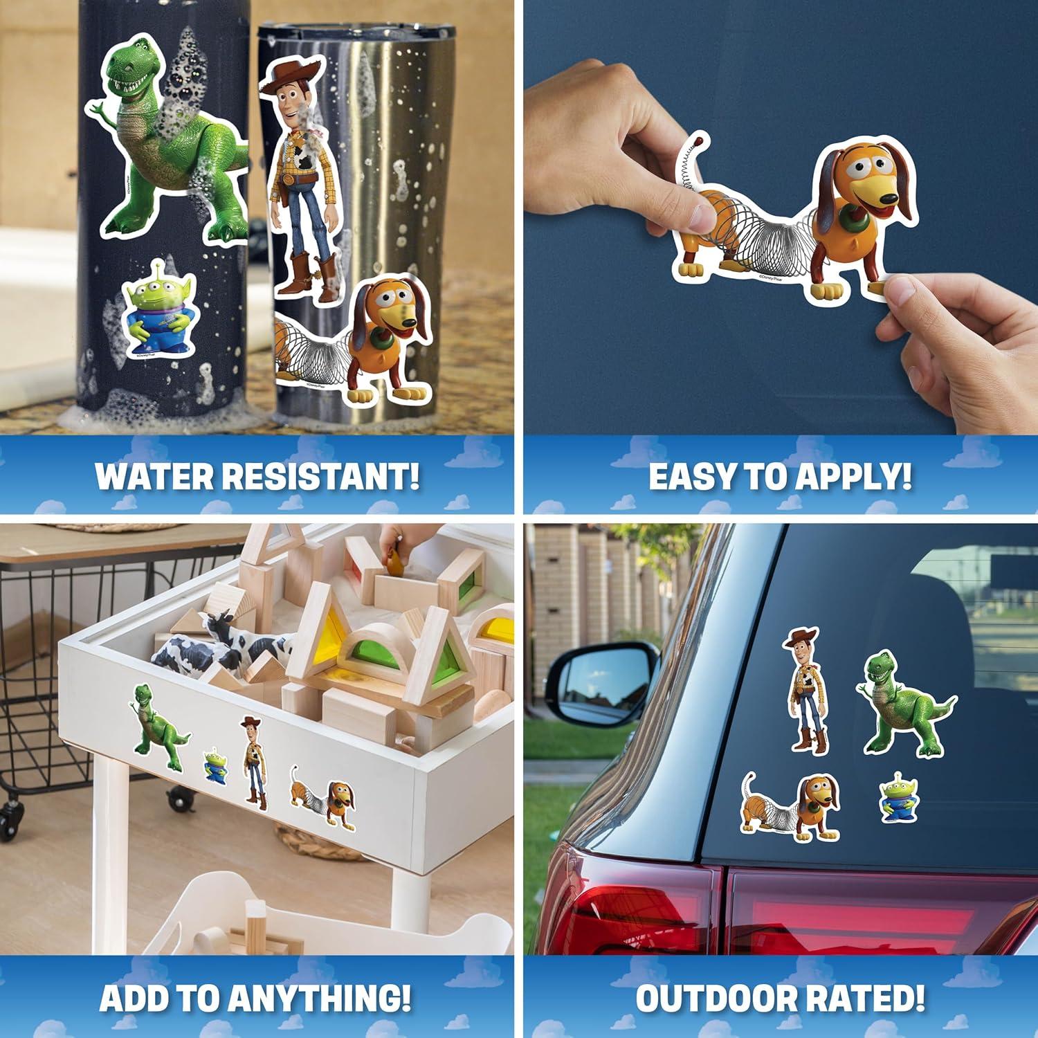 Set de 4 Calcomanías Toy Story Disney Woody Rex Slinky