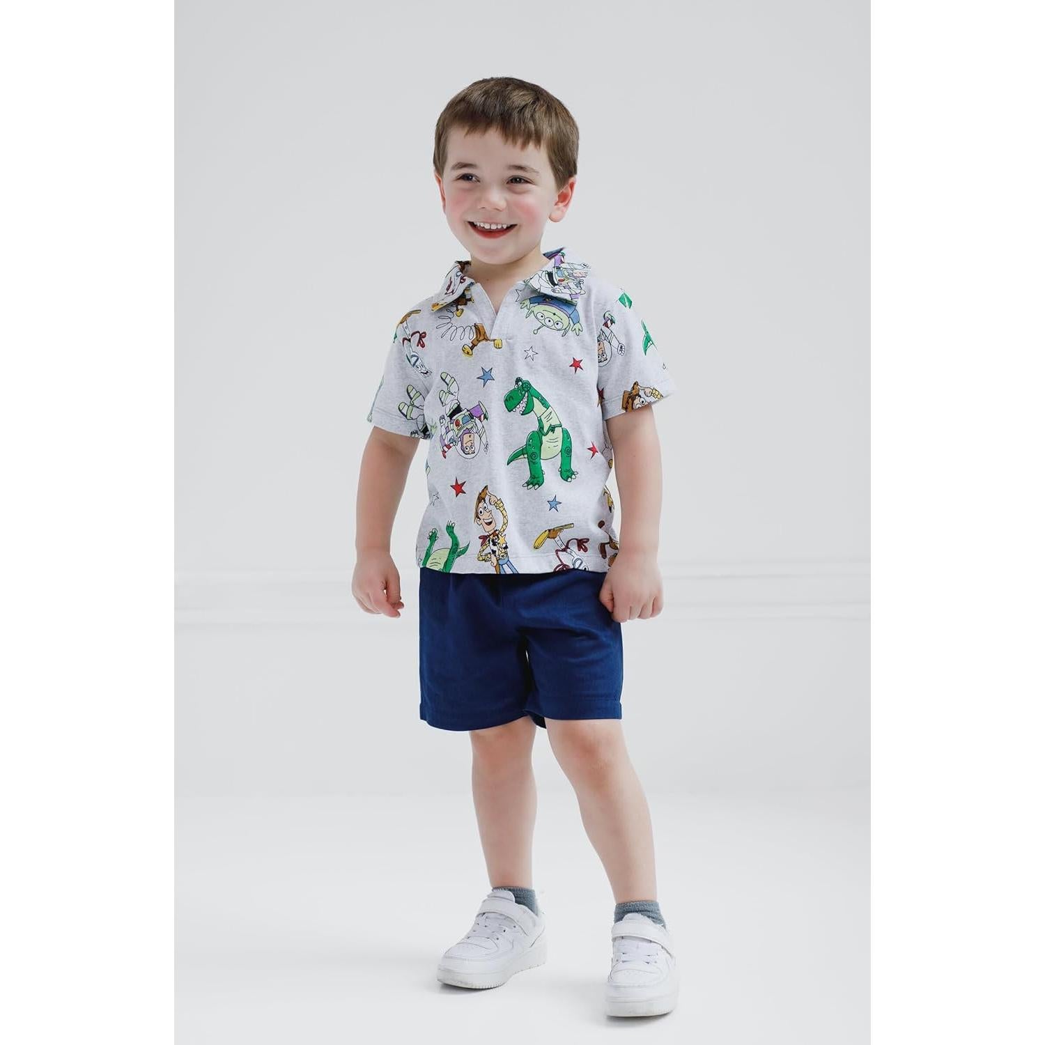 Conjunto Camisa Polo y Pantalones Cortos Disney 7-8