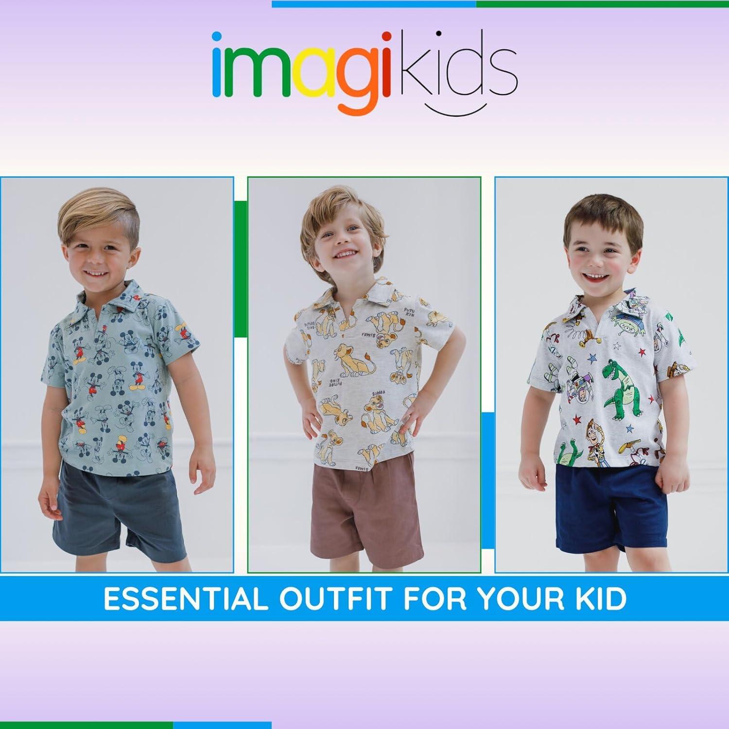 Conjunto Camisa Polo y Pantalones Cortos Disney 7-8