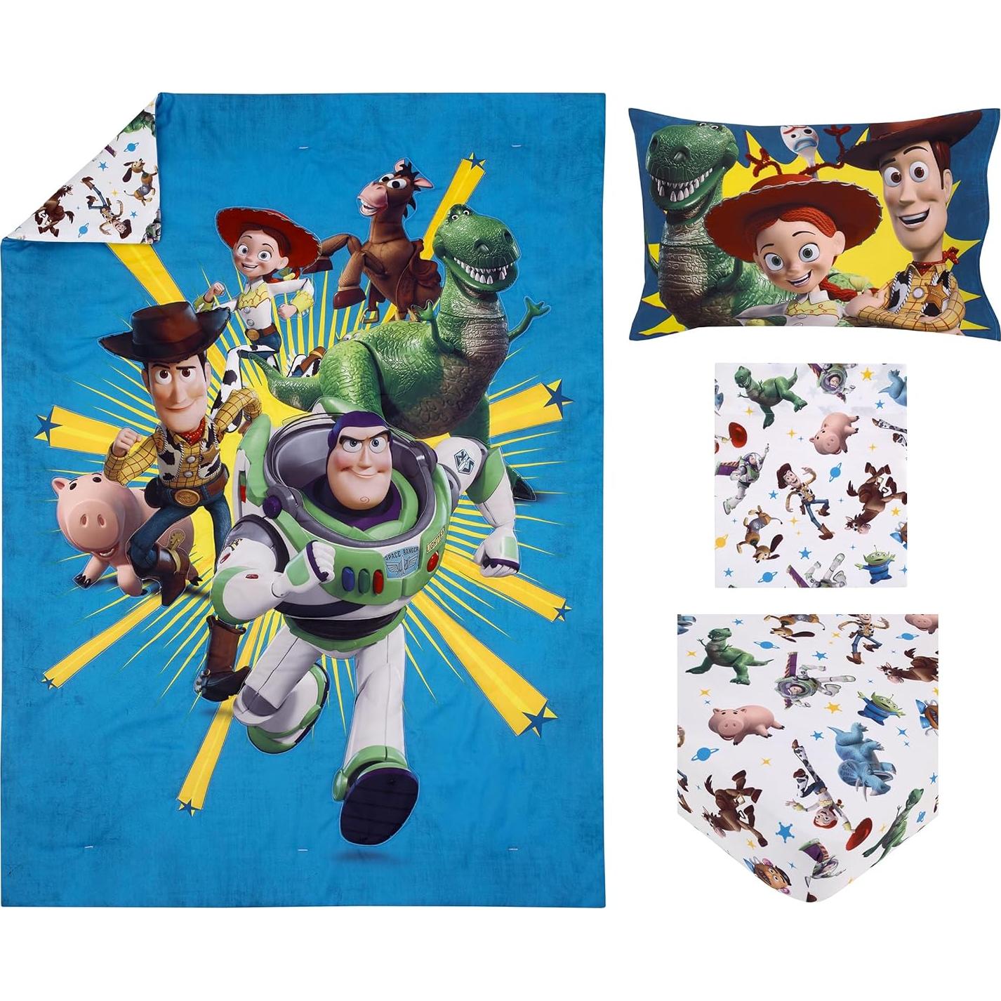 Juego de Cama 4 Piezas NoJo Toy Story Azul 106x144 cm