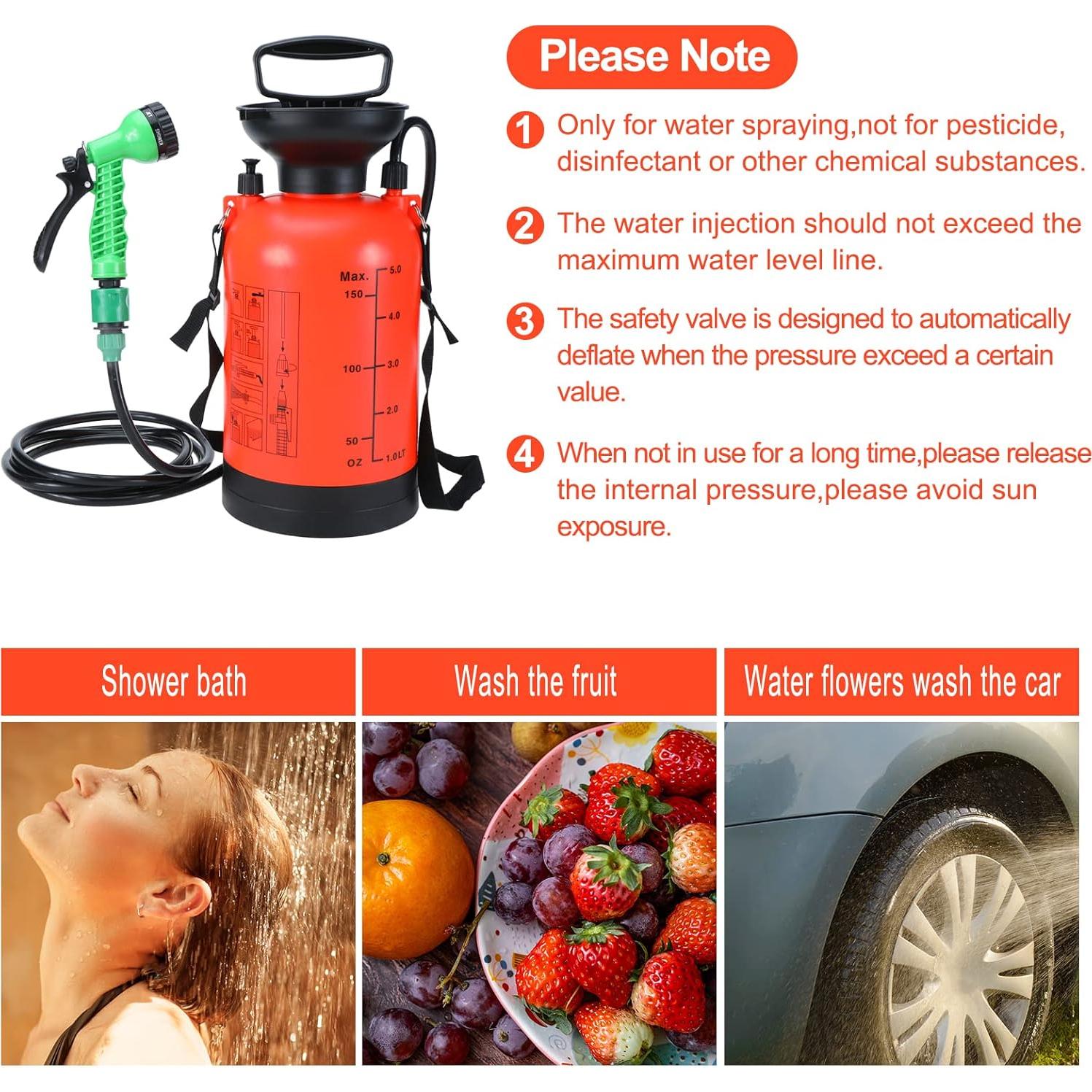 Ducha Portátil SearQ MI 4.92L 7 Modos de Rocío