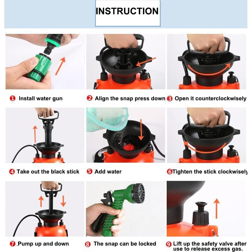 Ducha Portátil SearQ MI 4.92L 7 Modos de Rocío