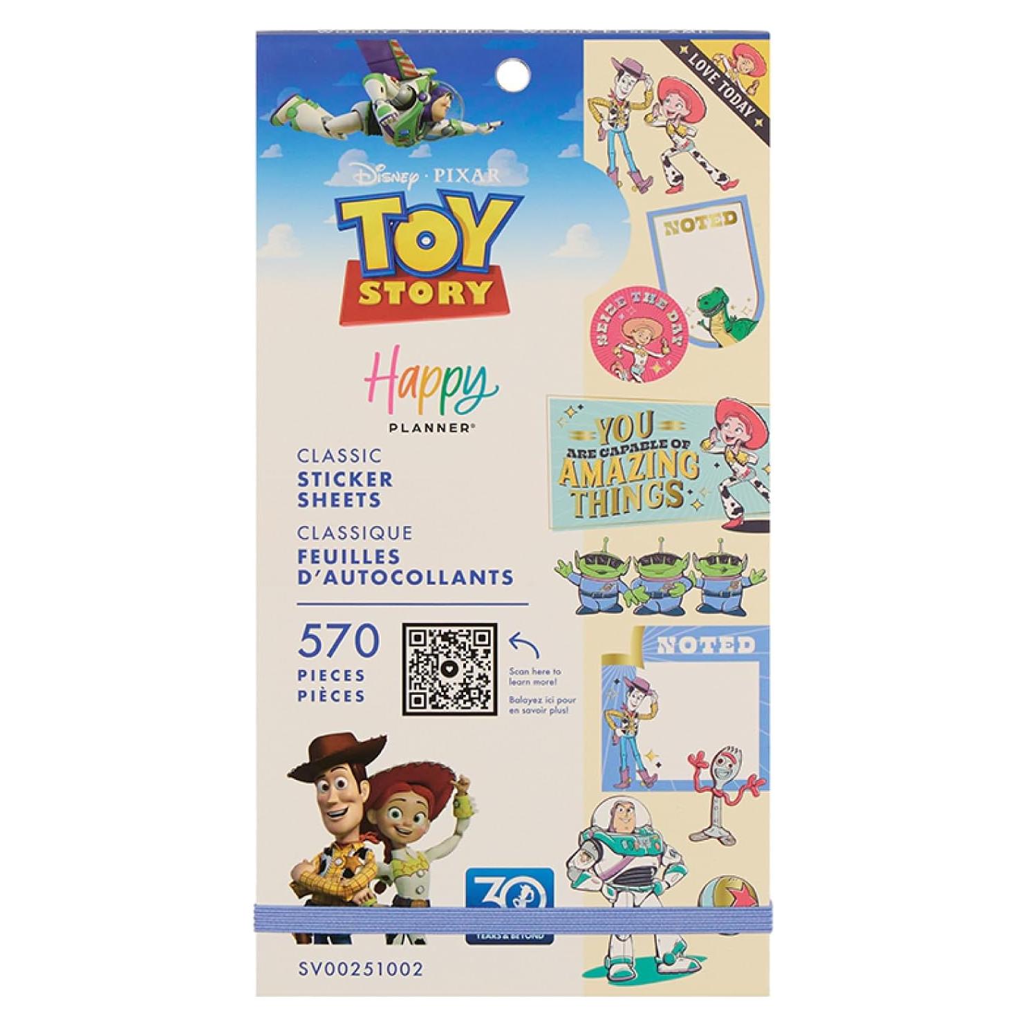 Paquete de Stickers Happy Planner Disney Woody 30 Hojas