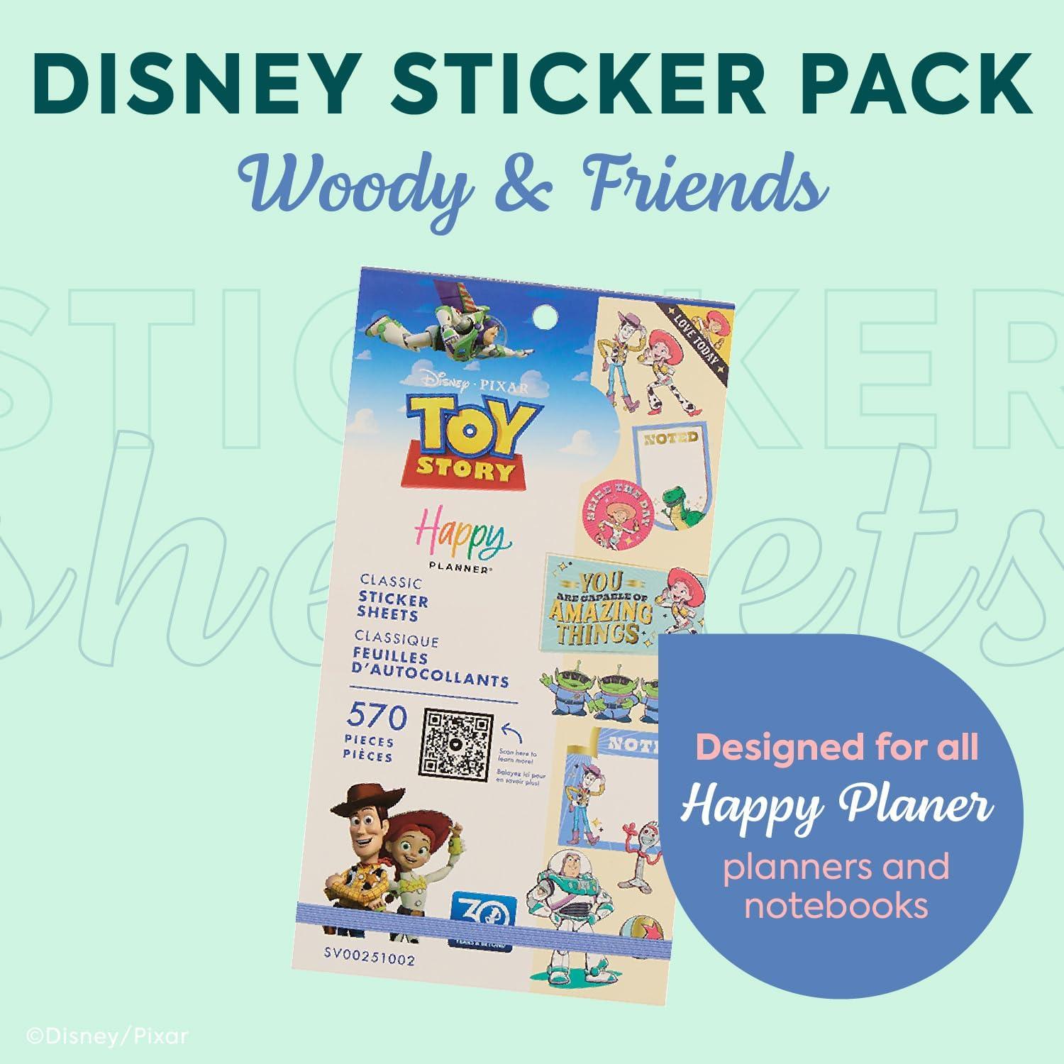 Paquete de Stickers Happy Planner Disney Woody 30 Hojas