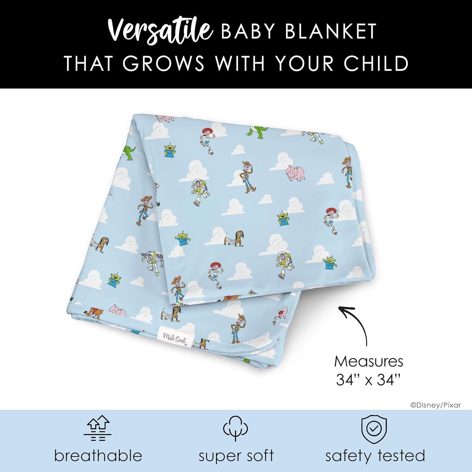 Manta de Envolver Milk Snob Toy Story 88,9x88,9 cm Suave