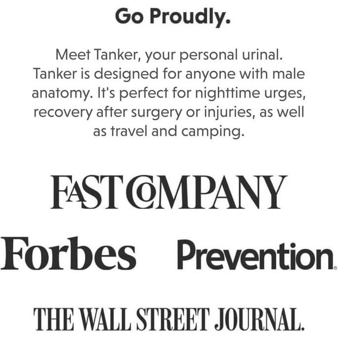 Orinal Portátil Tanker para Hombres a Prueba de Derrames
