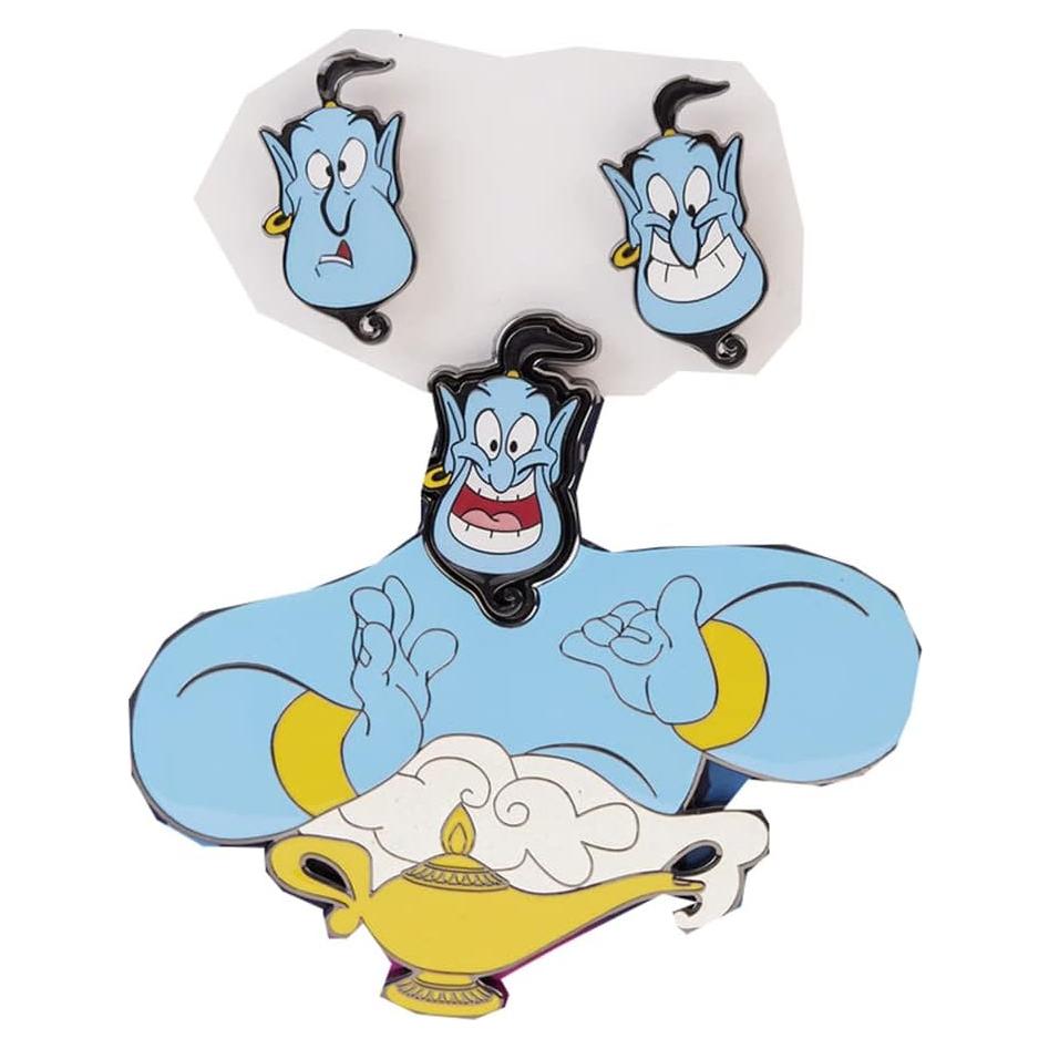 Conjunto de Pines Loungefly Disney Aladino Genio