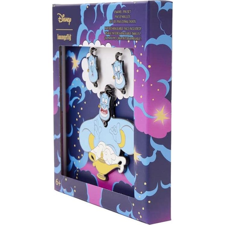 Conjunto de Pines Loungefly Disney Aladino Genio