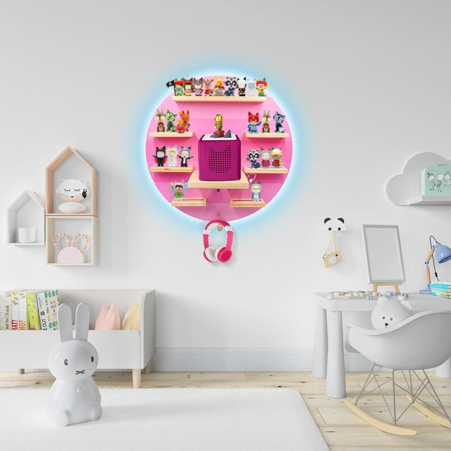 Estante Magnético Taladad con Luz LED RGB para Tonies