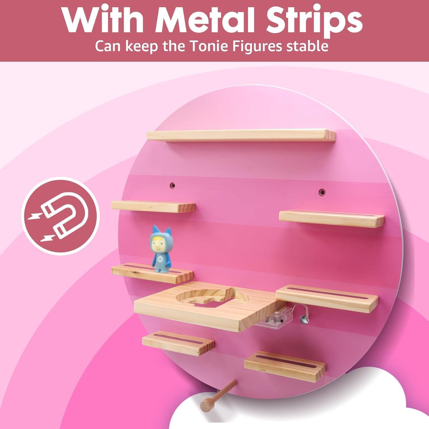 Estante Magnético Taladad con Luz LED RGB para Tonies