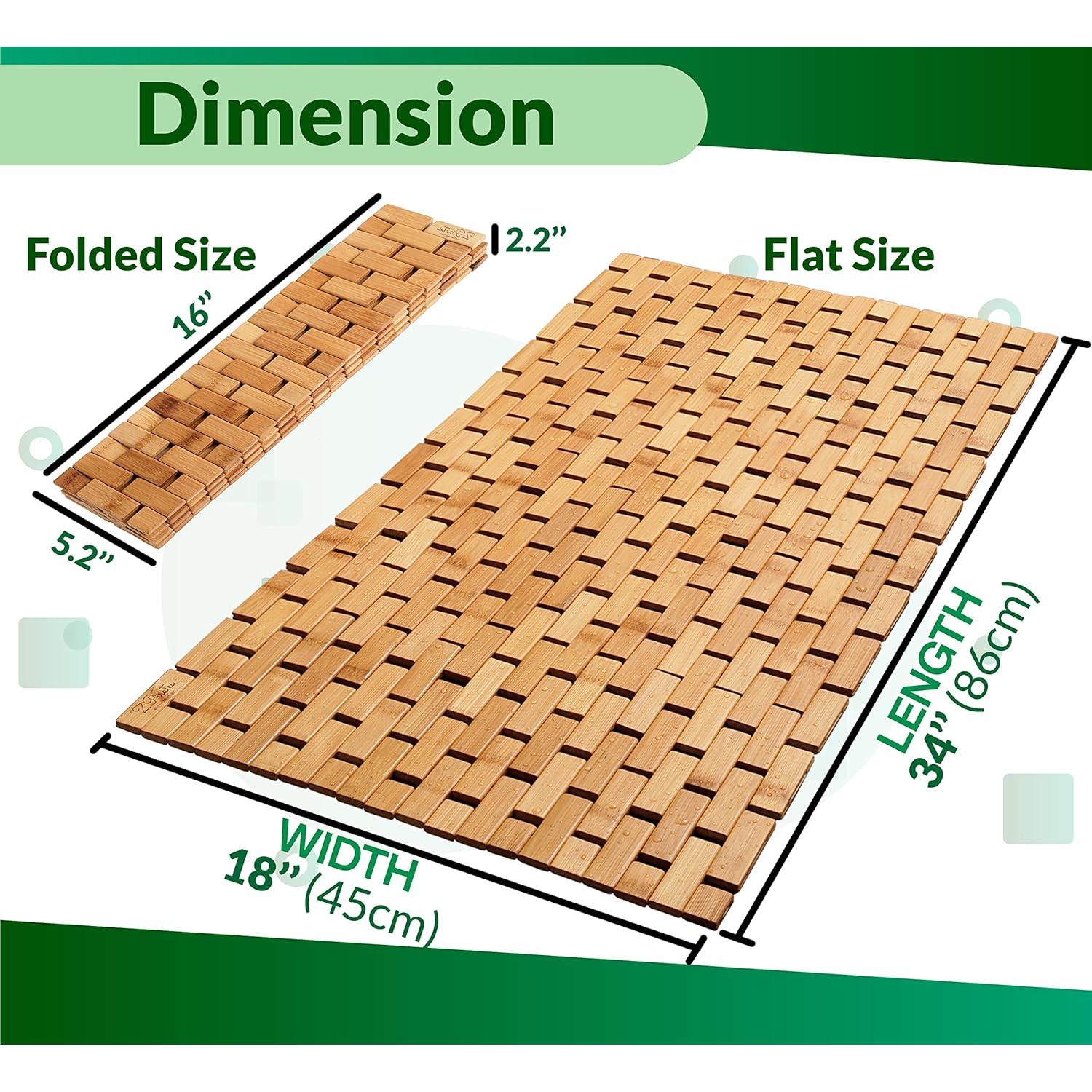 Alfombra de Baño ZPirates de Bambú Grande 86x46 cm