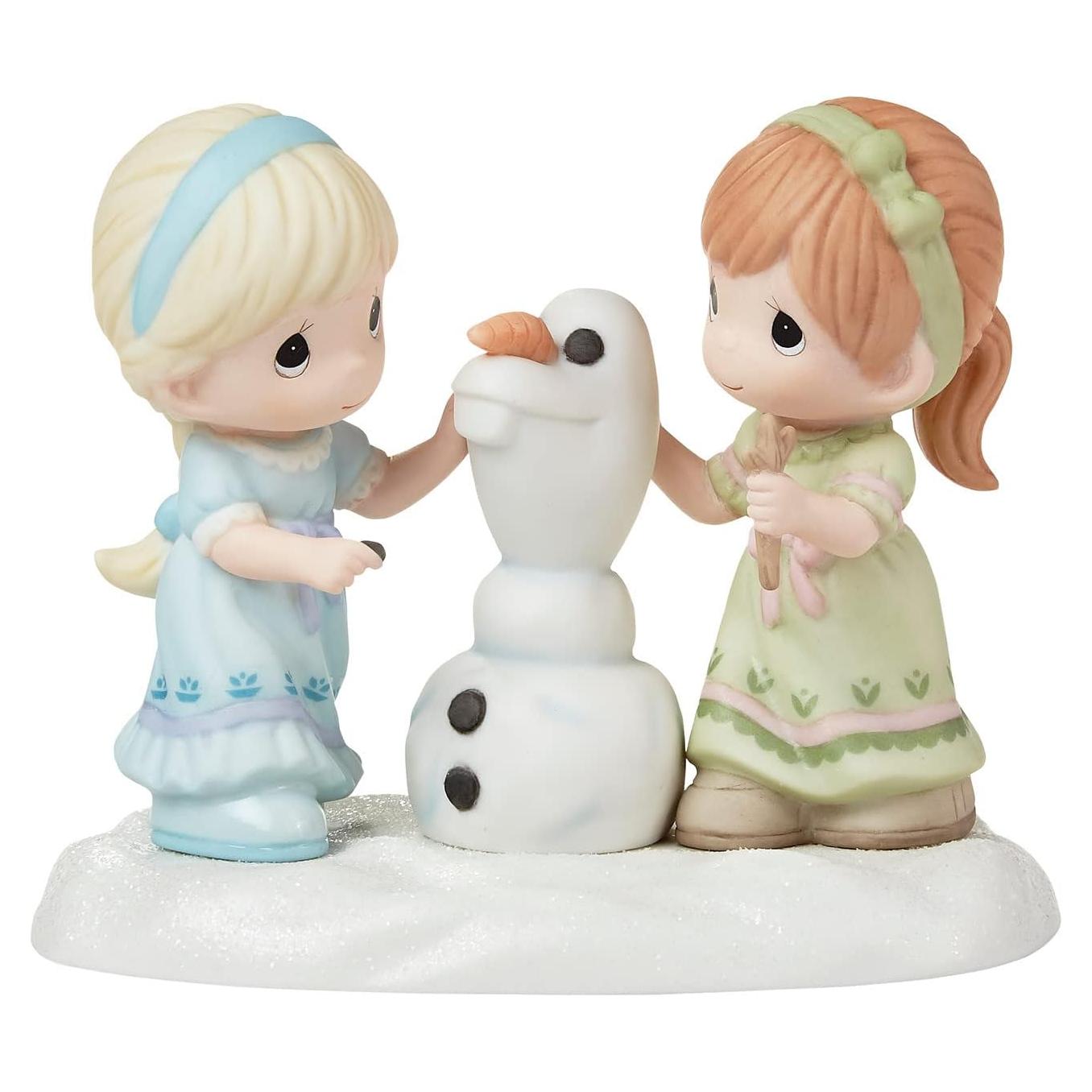 222025 Disney Showcase Frozen Building A Snowman is Better with You Disney Frozen Bisque Porcelain Figurine
