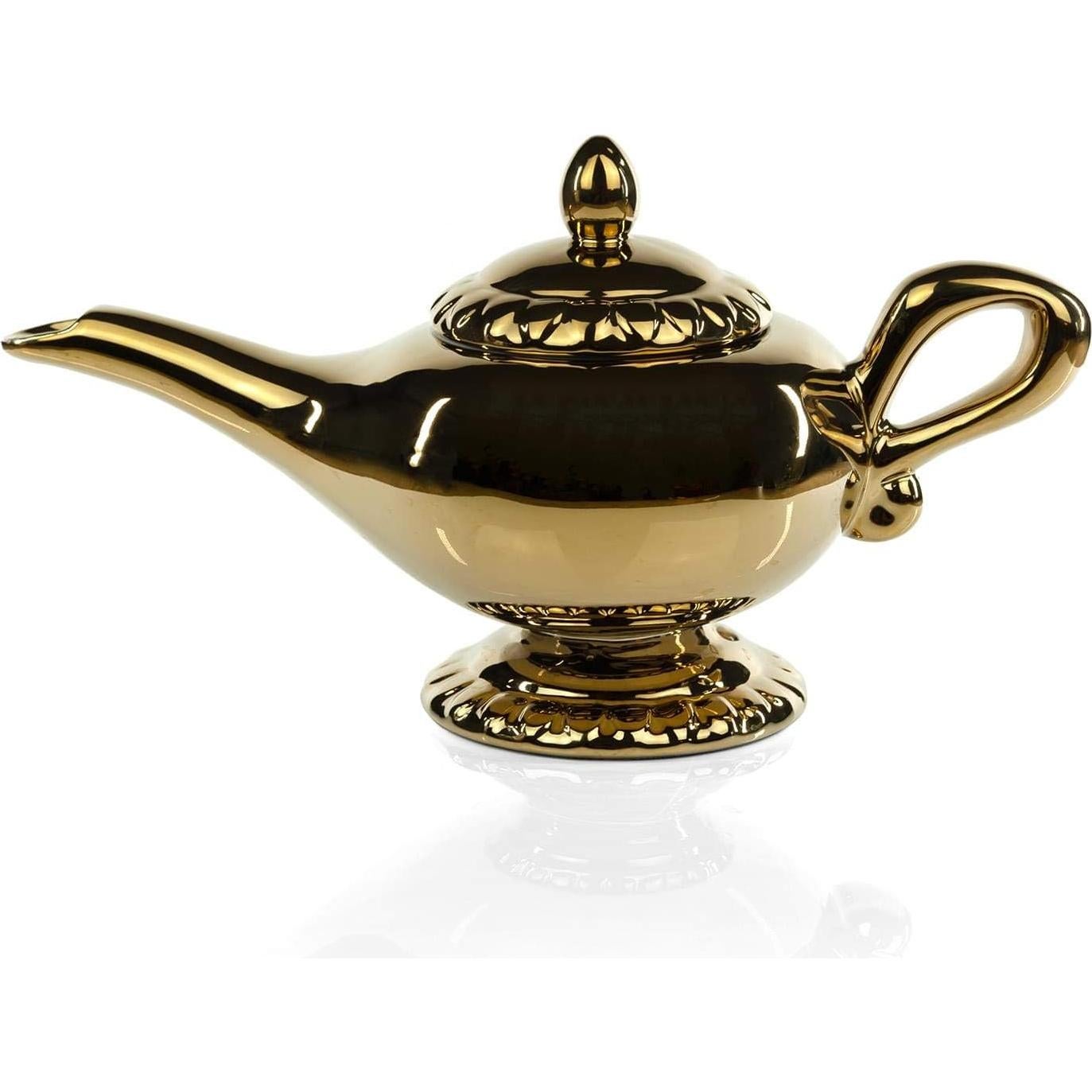 Tetera Aladino Disney Cerámica Dorada 0,95L con Tapa