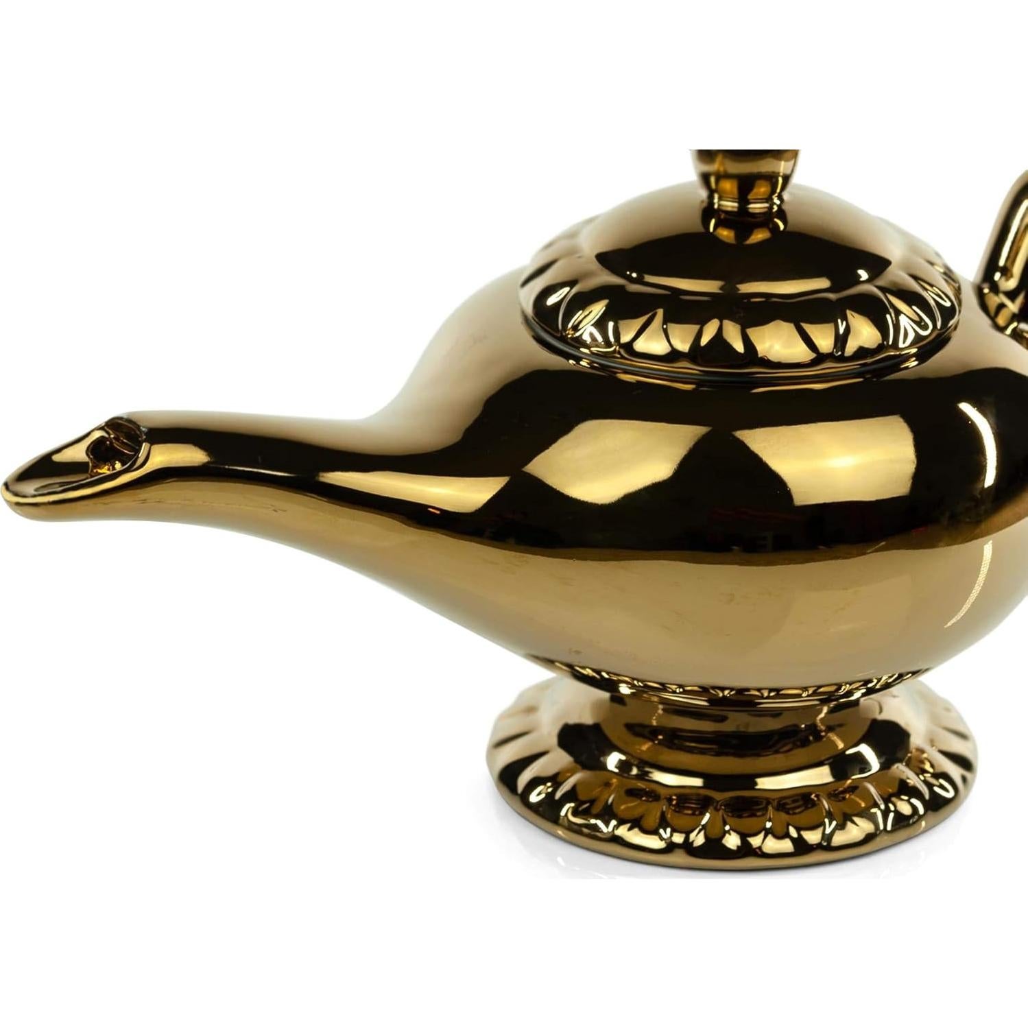 Tetera Aladino Disney Cerámica Dorada 0,95L con Tapa