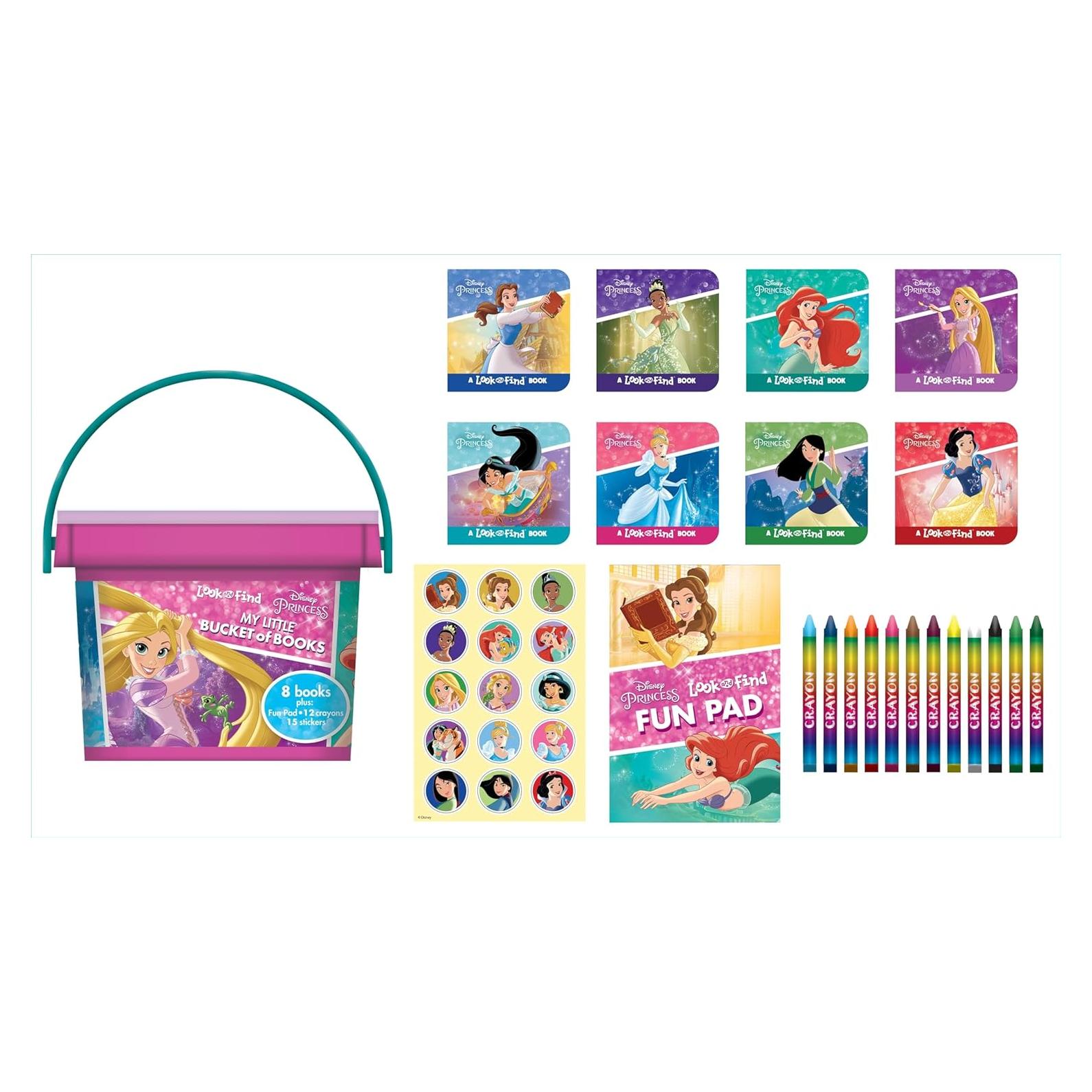 Disney Princess - My First Library Look and Find Book Block Bucket 8-Book Set - PI Kids