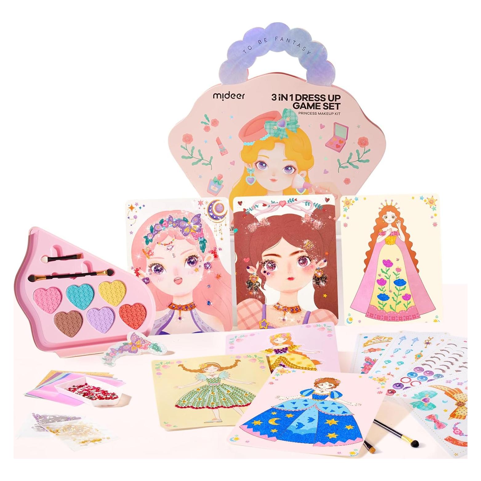 Juego de Vestir 4 en 1 MiDeer - Maquillaje de Princesa