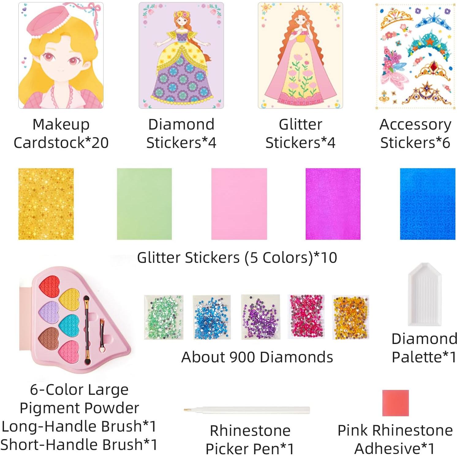 Juego de Vestir 4 en 1 MiDeer - Maquillaje de Princesa