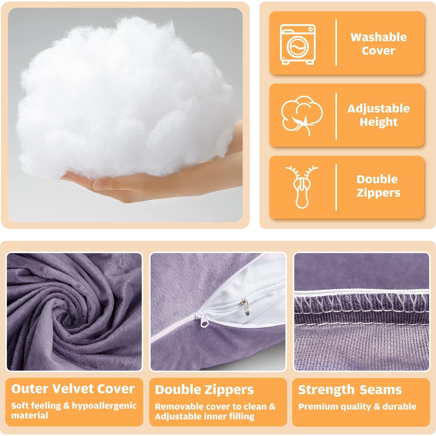 Almohada de Embarazo Chilling Home 58" (147 cm) U Gris