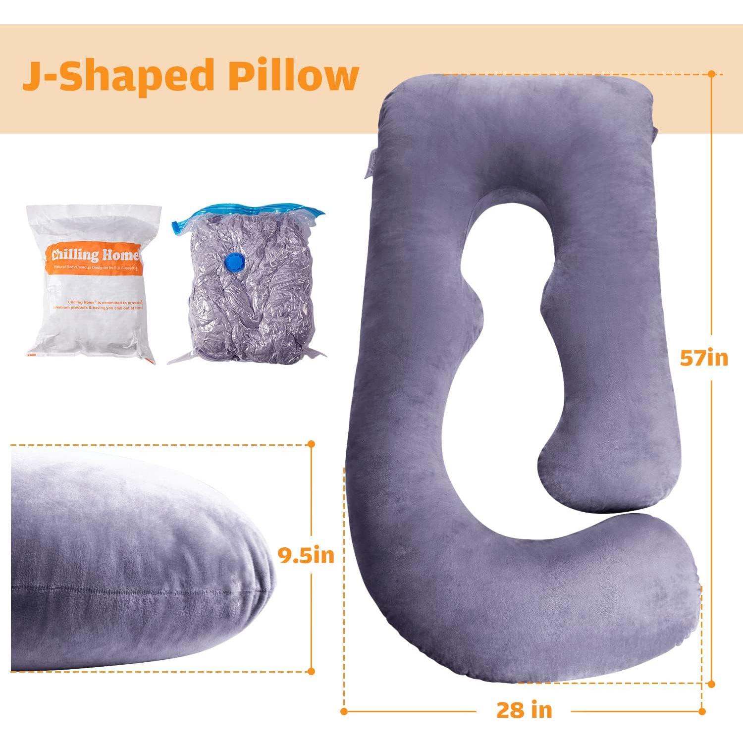 Almohada de Embarazo Chilling Home 58" (147 cm) U Gris