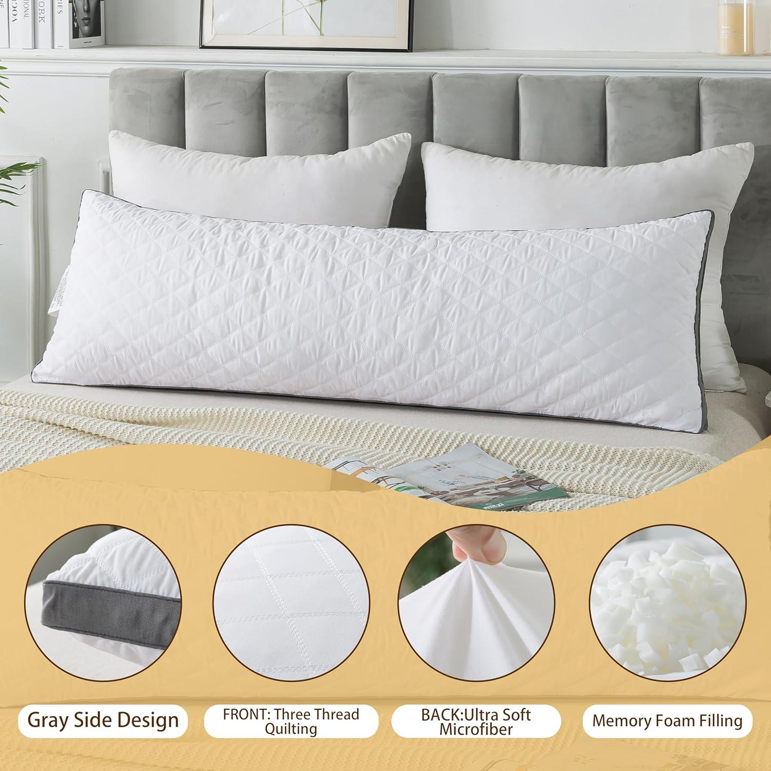 Almohada Corporal Espuma Viscoelástica WhatsBedding 50,8x137 cm