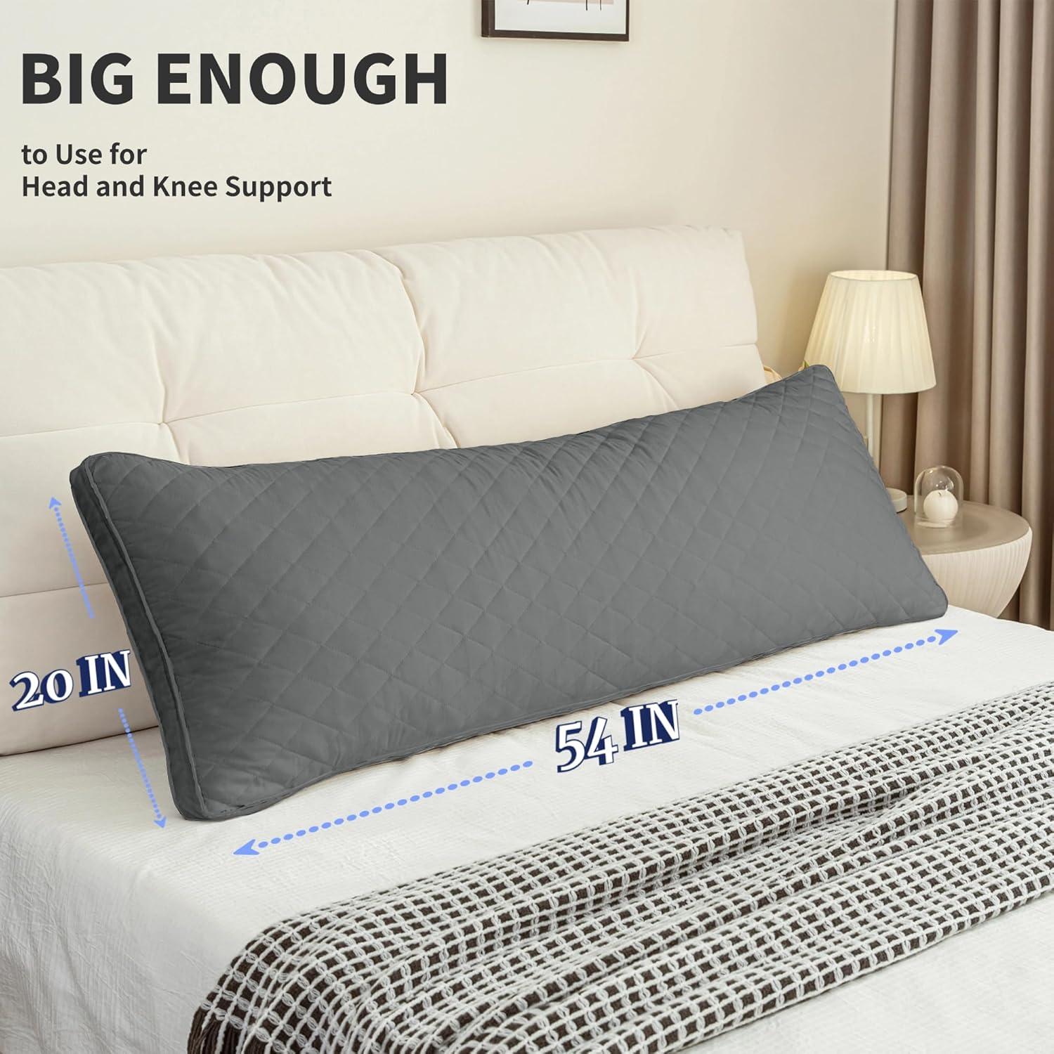 Almohada Corporal Ubauba Espuma Viscoelástica 50x137 cm Gris