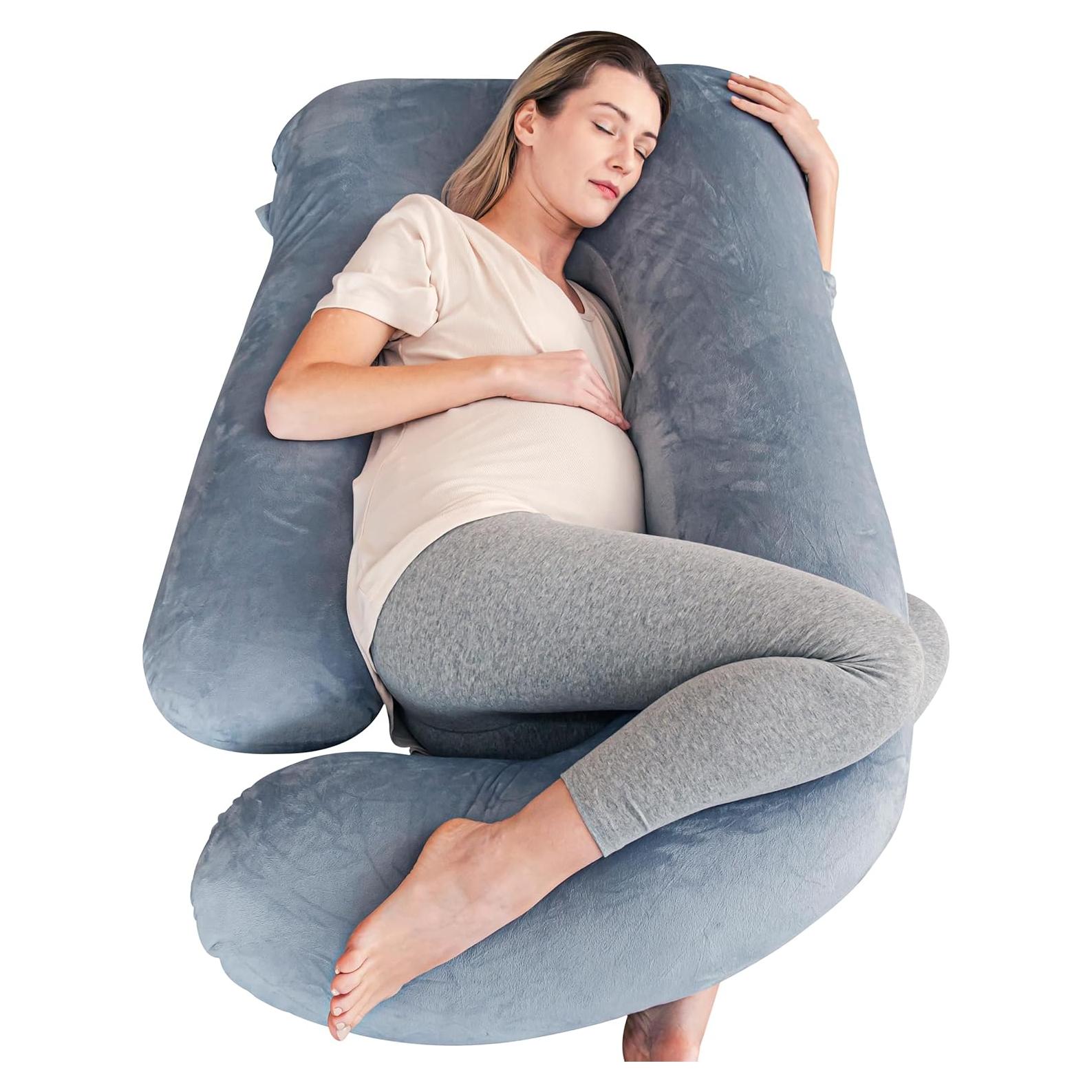 Almohada de Embarazo Cute Castle 144 cm Gris Suave