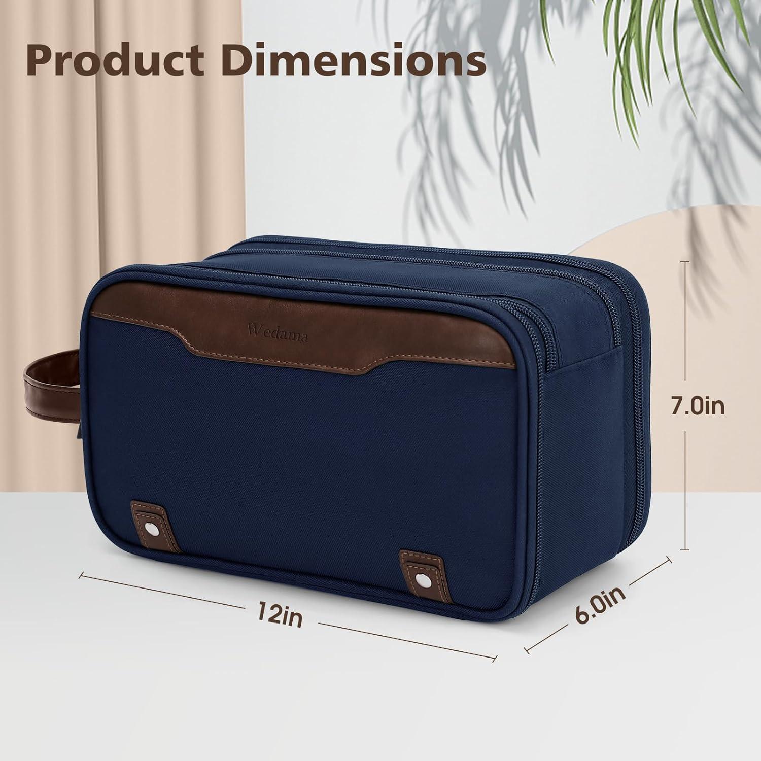 Bolsa de Aseo Wedama Grande Impermeable Azul para Hombres