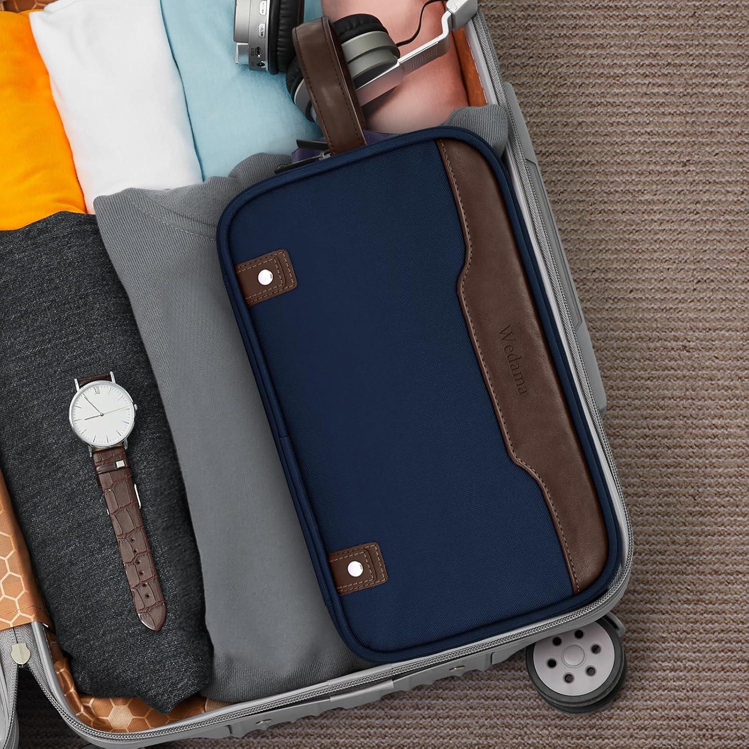 Bolsa de Aseo Wedama Grande Impermeable Azul para Hombres