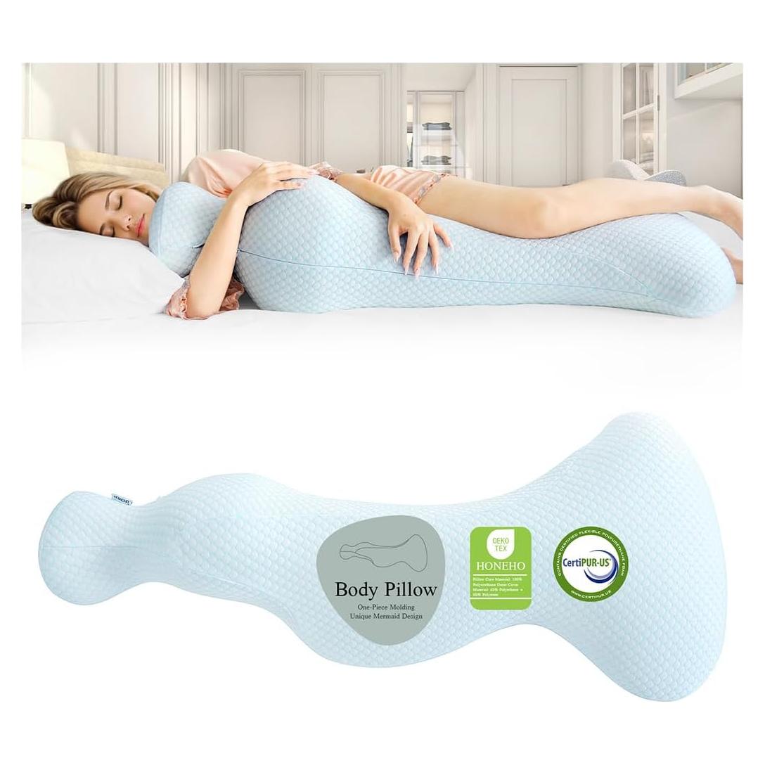 Almohada Corporal HONEHO 119x30 cm Espuma Memoria Refrigerante