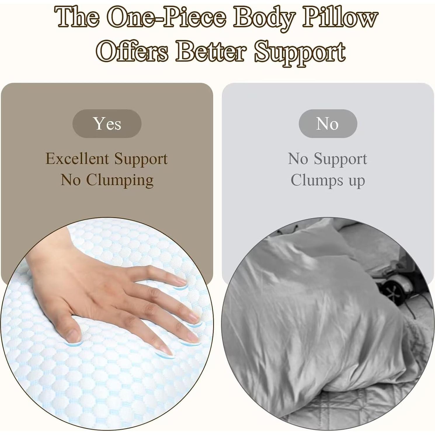 Almohada Corporal HONEHO 119x30 cm Espuma Memoria Refrigerante