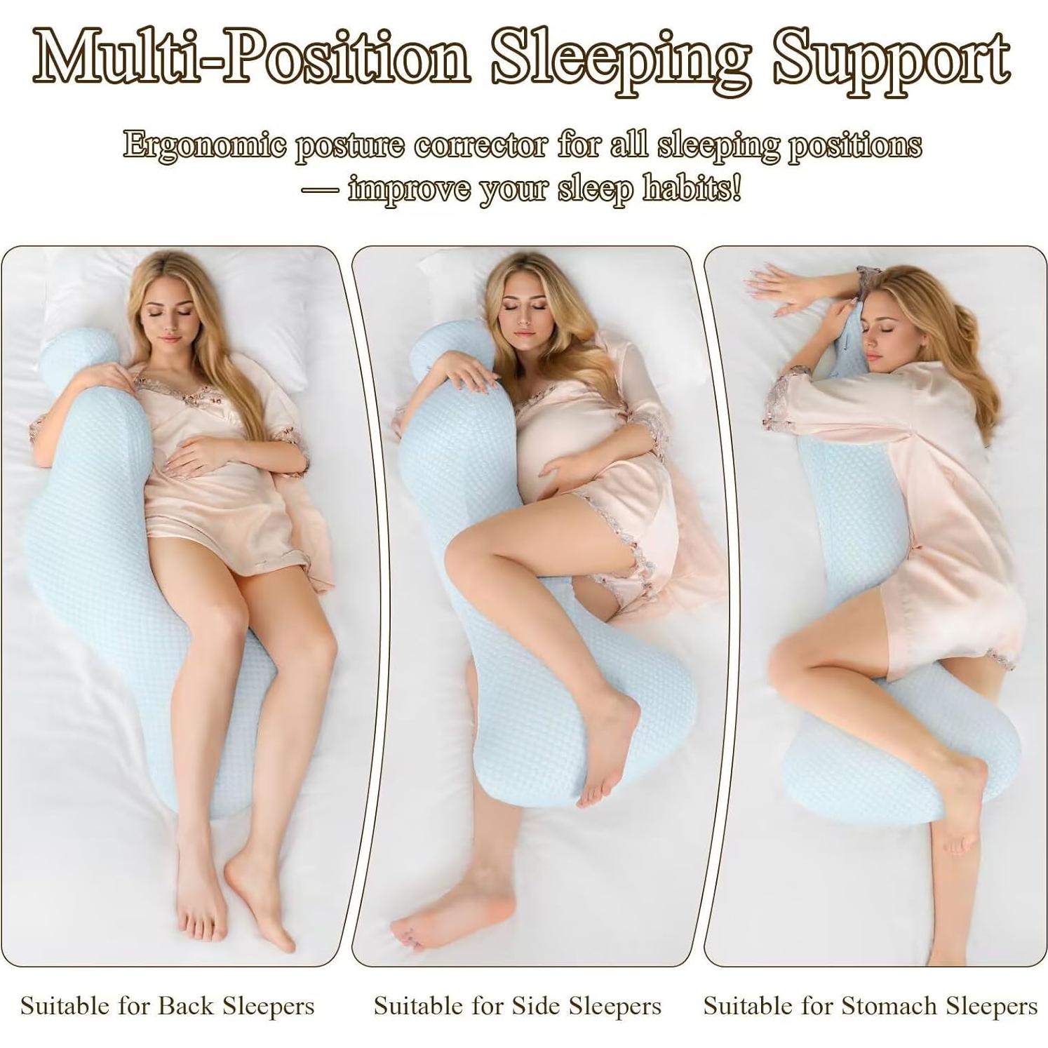 Almohada Corporal HONEHO 119x30 cm Espuma Memoria Refrigerante