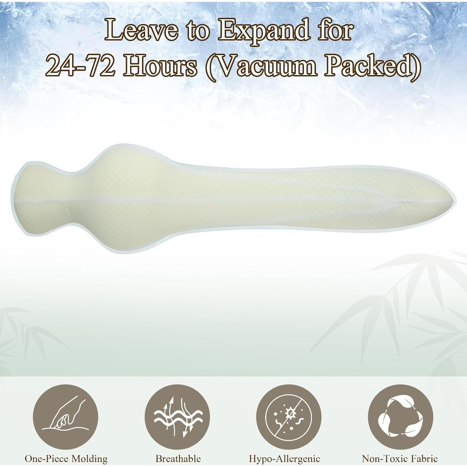 Almohada Corporal HONEHO 119x30 cm Espuma Memoria Refrigerante