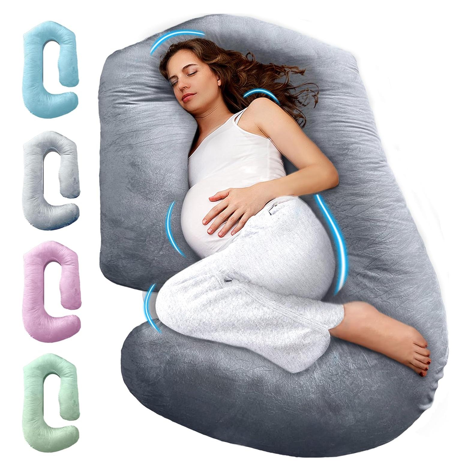 Almohada de Embarazo PILLANI 57" Ergonométrica Gris