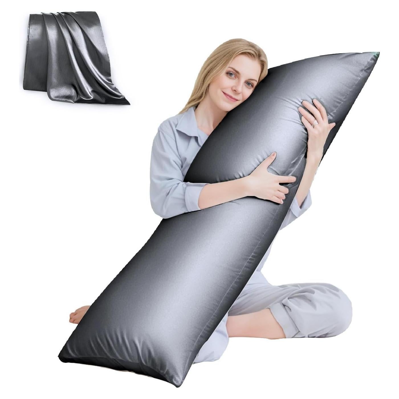 Almohada Corporal HUXMEYSON Gris 137x51 cm Refrigerante