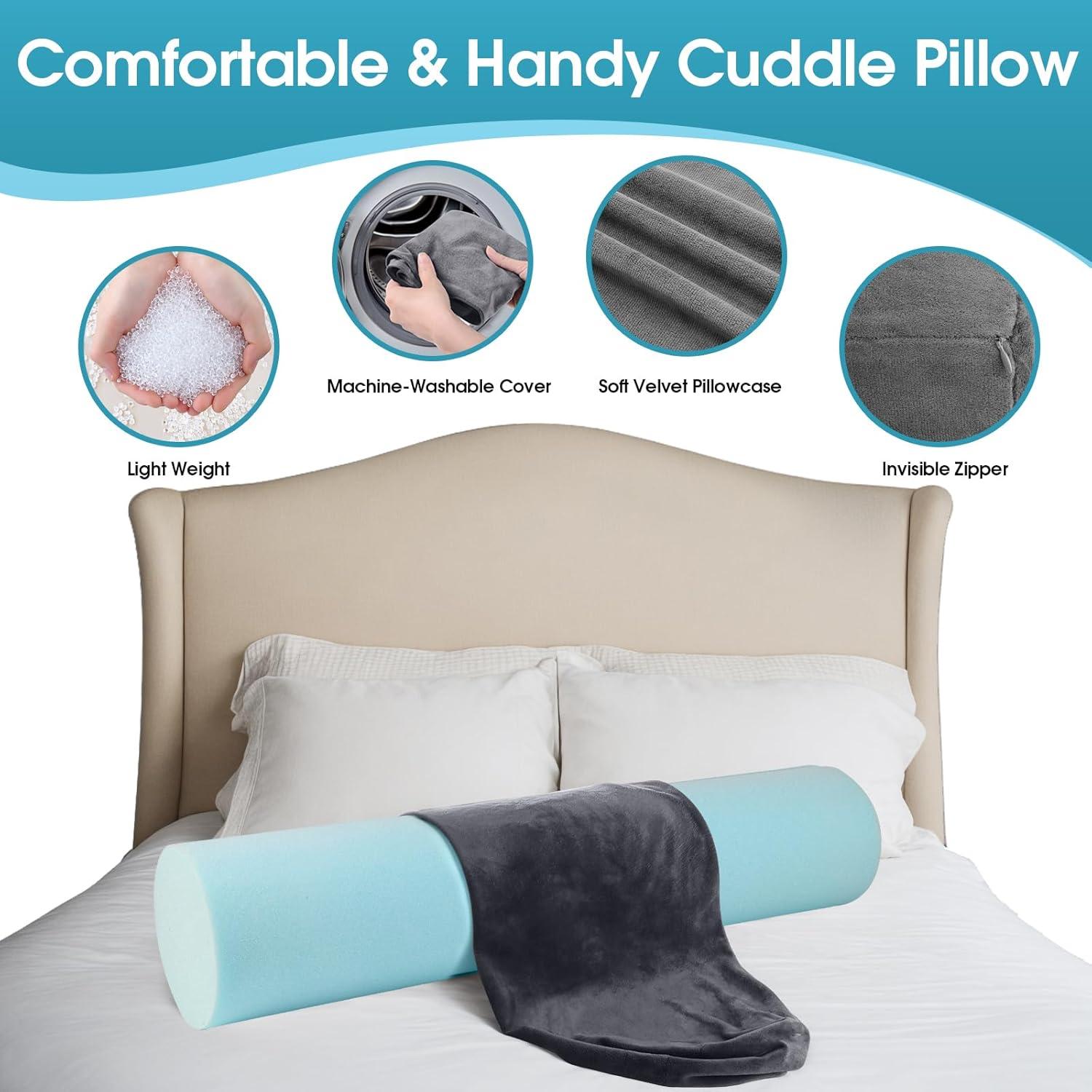 Almohada Corporal Cilíndrica SereneCloud 90 cm Espuma Viscoelástica