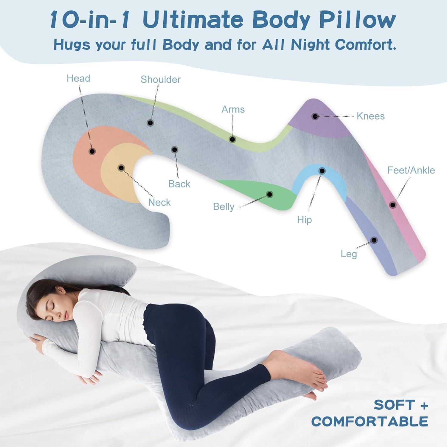 Almohada Corporal SAHEYER Espuma Viscoelástica 173 cm Gris