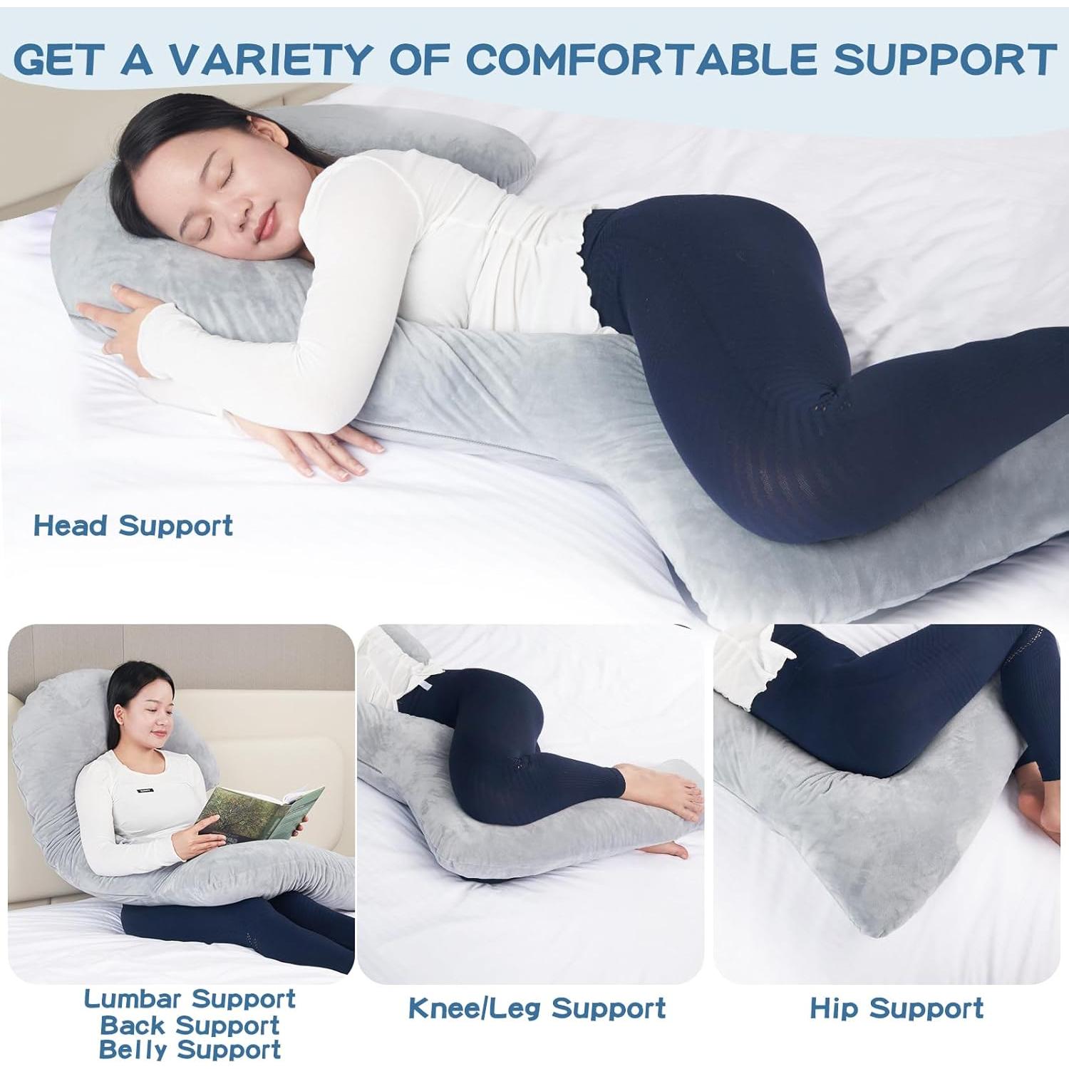 Almohada Corporal SAHEYER Espuma Viscoelástica 173 cm Gris