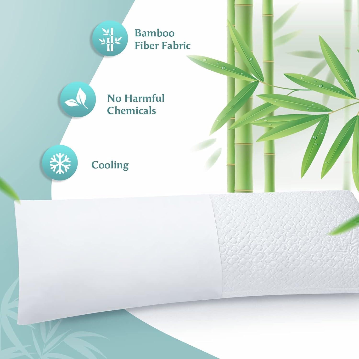 Almohada Corporal Rainmr Espuma de Memoria 50,8x137,2 cm