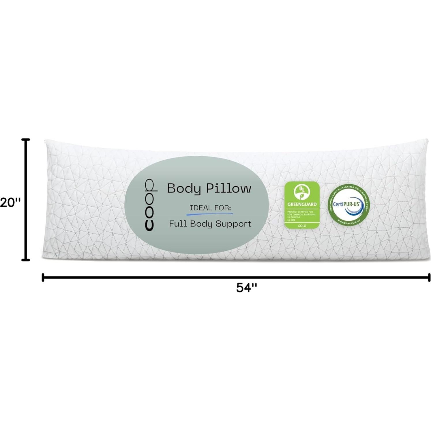 Almohada Corporal Ajustable Coop Home Goods 54x20 cm Soporte